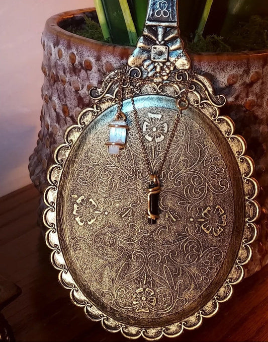 Selenite + Tourmaline Necklace